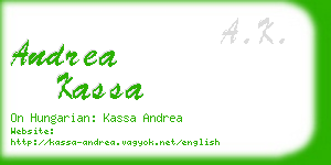 andrea kassa business card